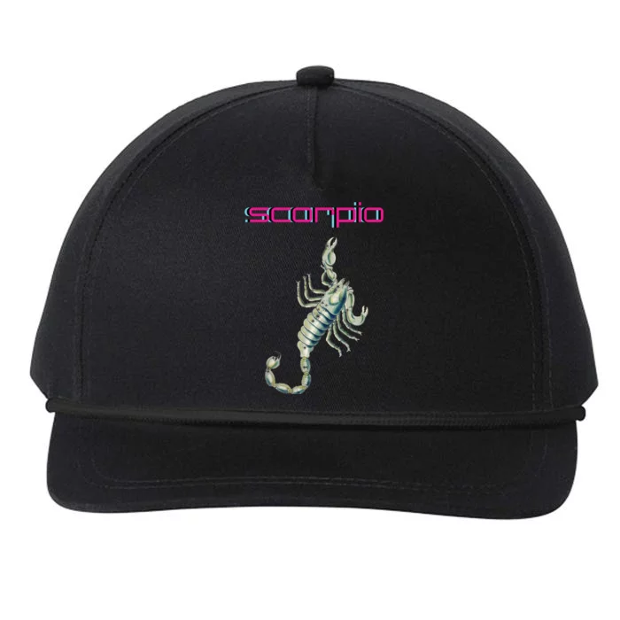 Scorpio With Scorpion Gift Snapback Five-Panel Rope Hat