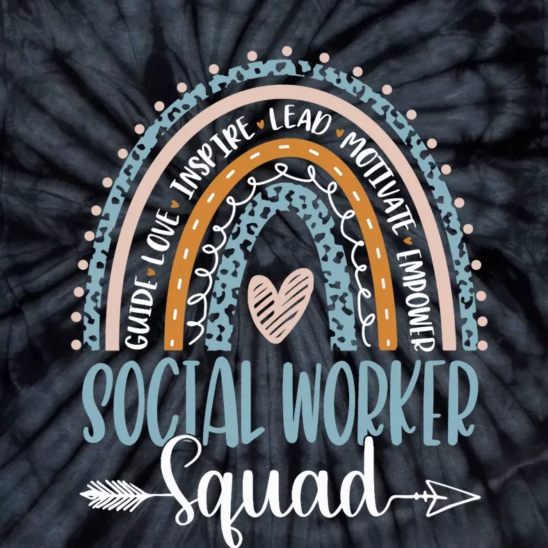 Social Worker Squad Week Rainbow Appreciation Day For Wo Tie-Dye T-Shirt