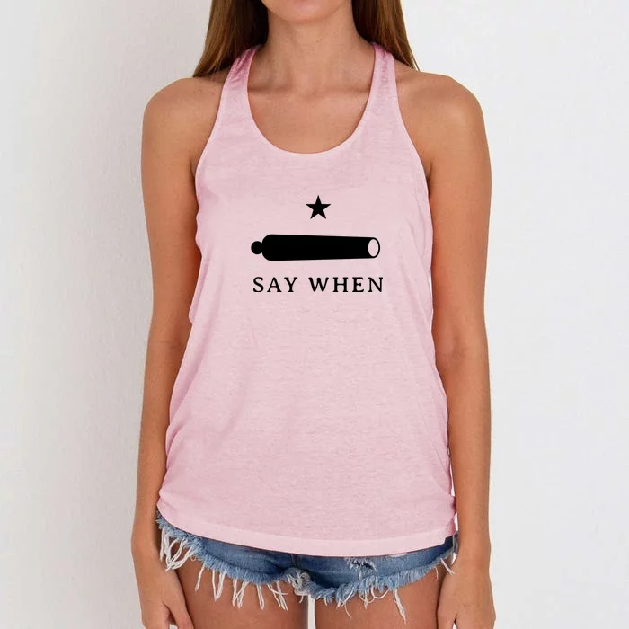 Say When Women's Knotted Racerback Tank