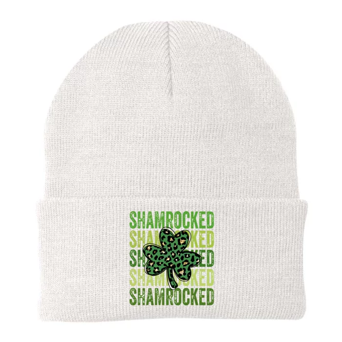 Shamrocked Womens St Patty's Cute St Paddy's Day Retro Irish Knit Cap Winter Beanie