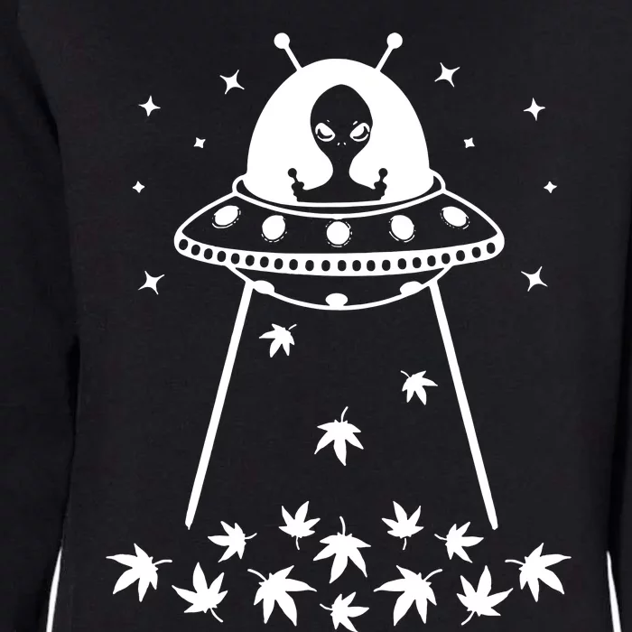 Space Weed Womens California Wash Sweatshirt