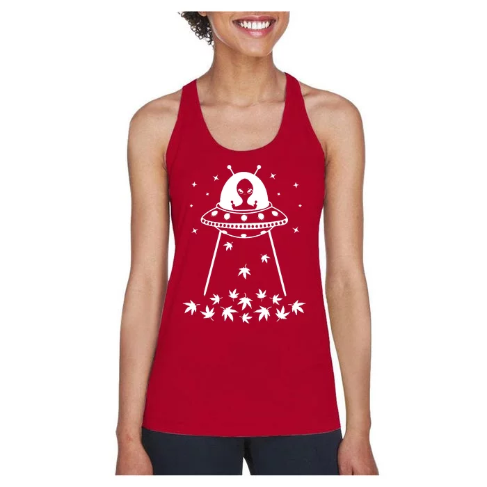 Space Weed Women's Racerback Tank