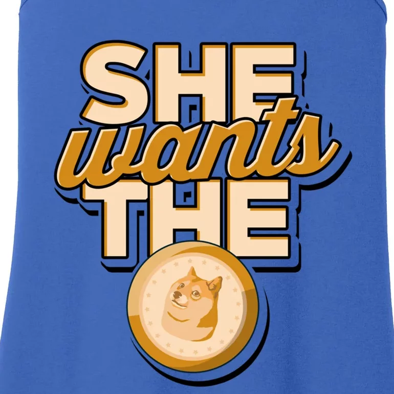 She Wants The D – Doge Altcoin Cryptocurrency Gift Ladies Essential Tank