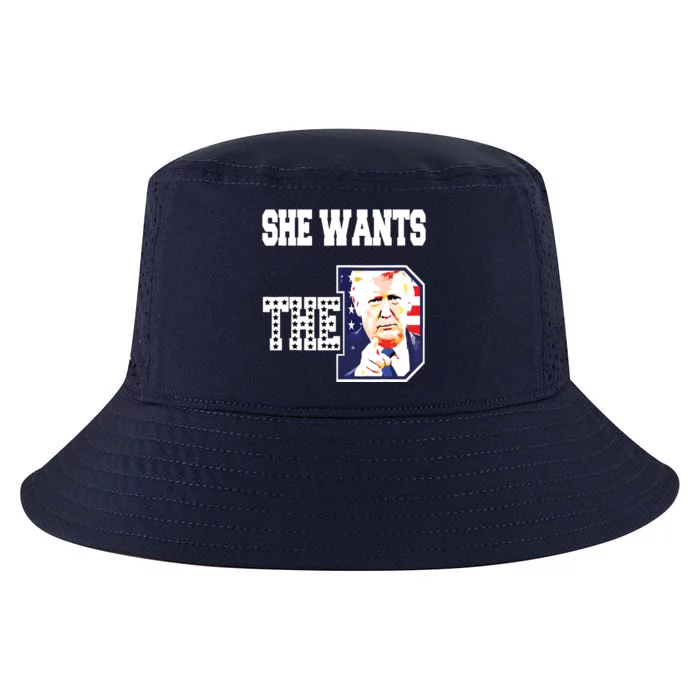 She Wants The D Donald Trump 2024 Cool Comfort Performance Bucket Hat