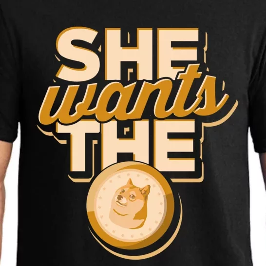 She Wants The D – Dogecoin And Crypto Hodler Gift Pajama Set