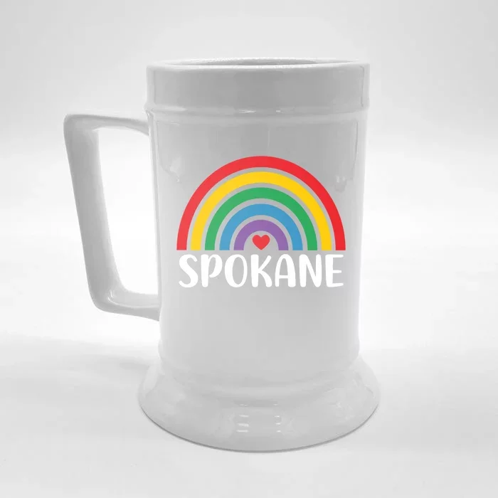 Spokane Washington Travel I Love Spokane Usa Funny Gift Front & Back Beer Stein