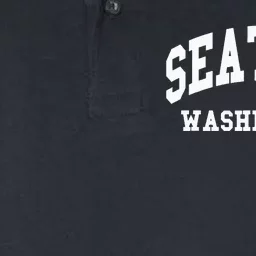 Seattle Washington Throwback Design Classic Softstyle Adult Sport Polo