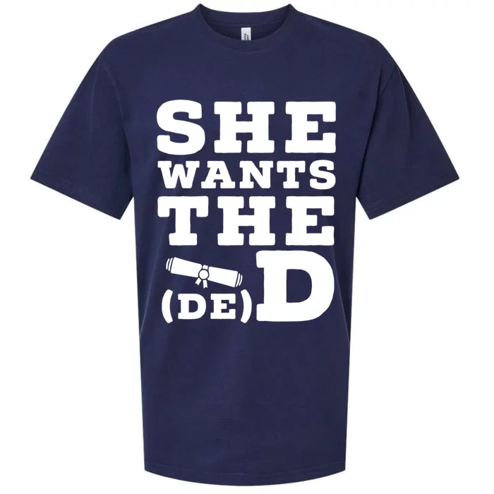 She Wants The D E D Doctor Of Economic Developt Graduate Great Gift Sueded Cloud Jersey T-Shirt