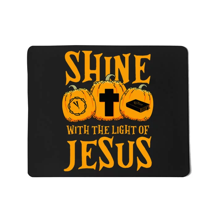 Shine With The Light Of Jesus Halloween Costume Christian Mousepad