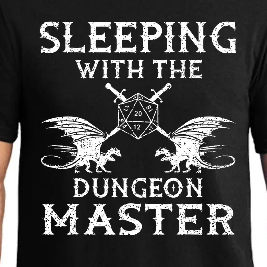 Sleeping With The Dungeon Dragons Master Funny Gamer RPG Pajama Set