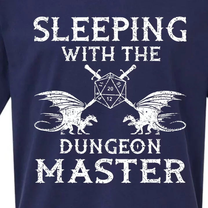 Sleeping With The Dungeon Dragons Master Funny Gamer RPG Sueded Cloud Jersey T-Shirt