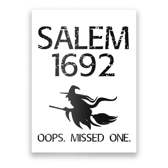 Salem Witch Trials 1692 You Missed One Witch Halloween Poster