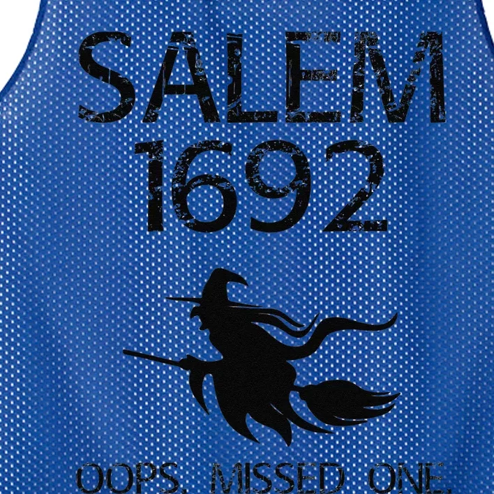 Salem Witch Trials Funny Oops Missed One Halloween Gift Mesh Reversible Basketball Jersey Tank