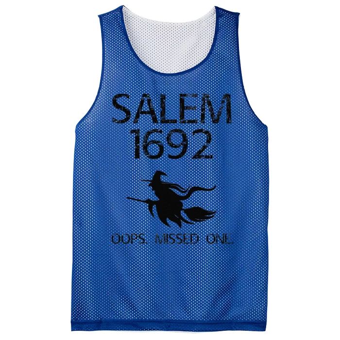 Salem Witch Trials Funny Oops Missed One Halloween Gift Mesh Reversible Basketball Jersey Tank