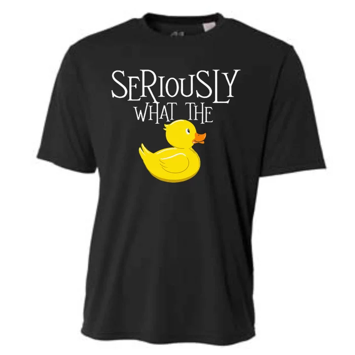 Seriously What The Duck Duck Lover Pun Cooling Performance Crew T-Shirt