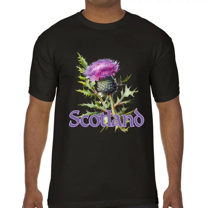 Scotland Watercolor Thistle Comfort Colors T-Shirt