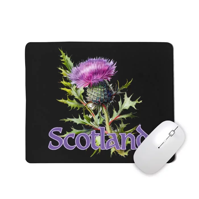 Scotland Watercolor Thistle Mousepad