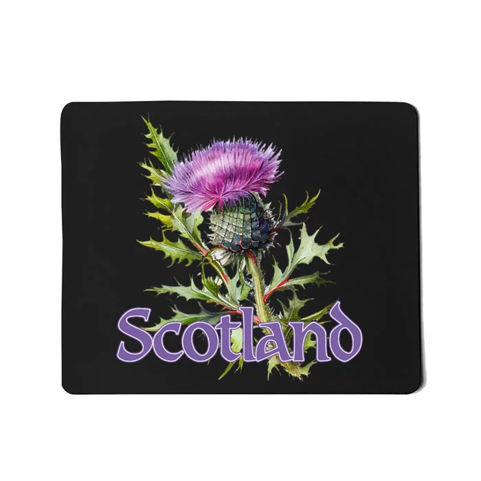 Scotland Watercolor Thistle Mousepad