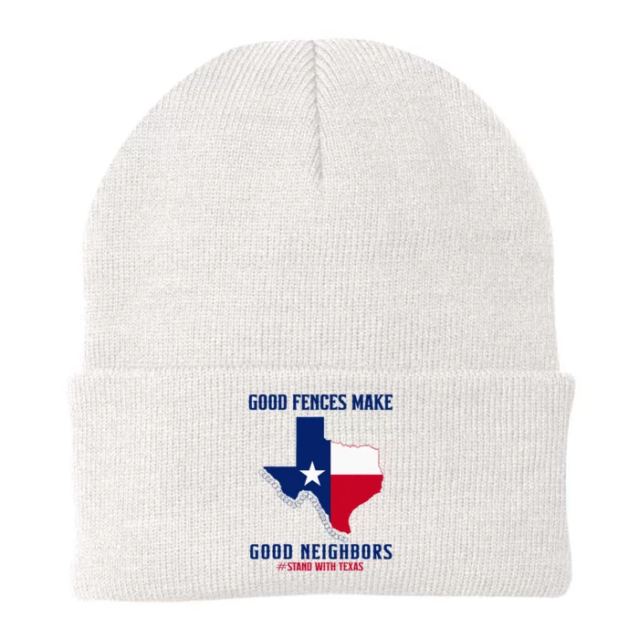 Stand With Texas Good Fences Make Good Neighbors Knit Cap Winter Beanie