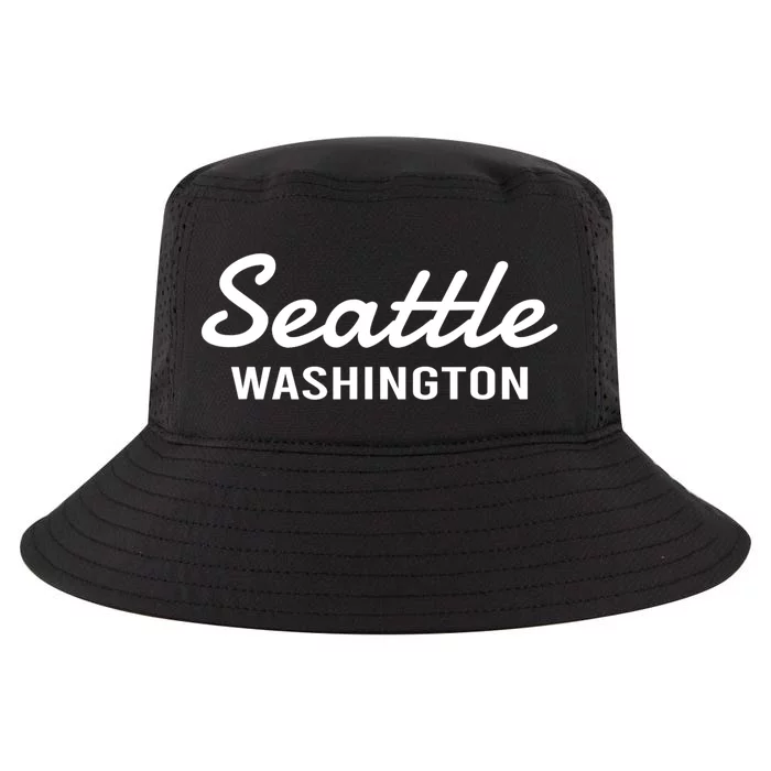 Seattle Washington Throwback Design Cool Comfort Performance Bucket Hat