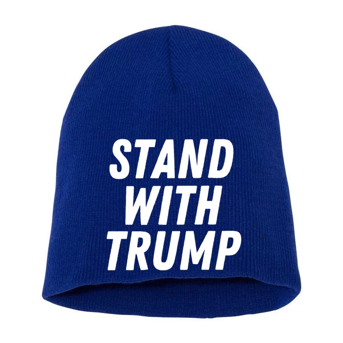 Stand With Trump Donald Trump Usa President 2024 Gift Short Acrylic Beanie