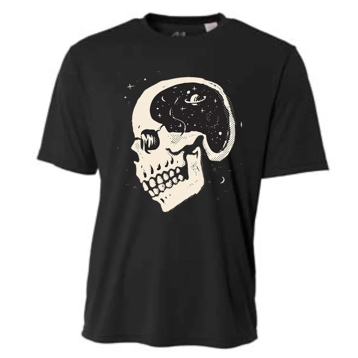 Skull Wo Tees Y2K Gothic Metal Cooling Performance Crew T-Shirt