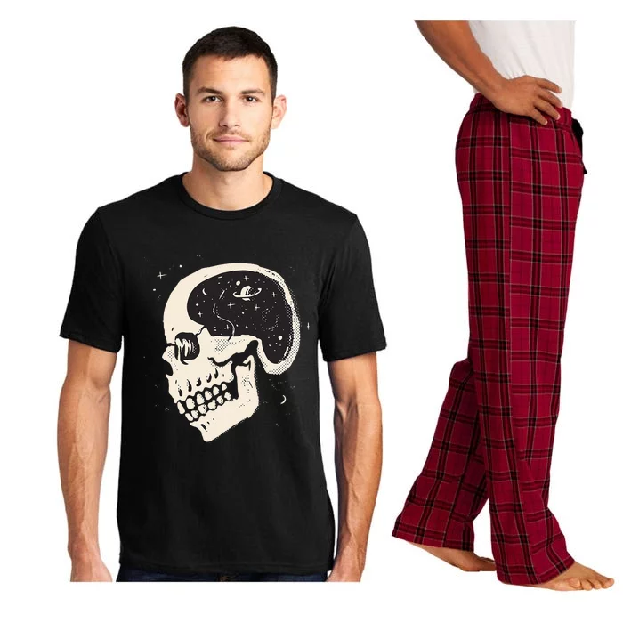 Skull Wo Tees Y2K Gothic Metal Pajama Set