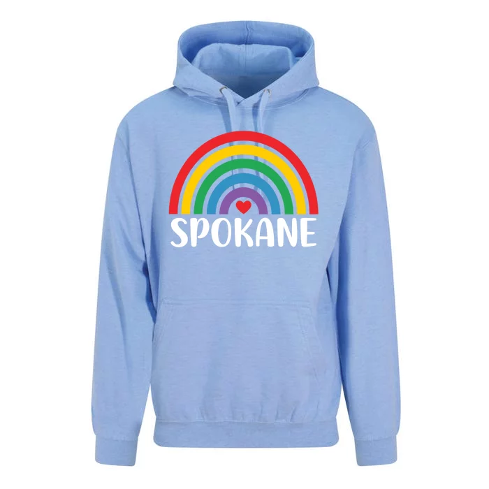 Spokane Washington Travel I Love Spokane Usa Gift Unisex Surf Hoodie