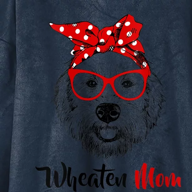 S Wheaten Terrier Mom Mama Dog Vneck Hooded Wearable Blanket