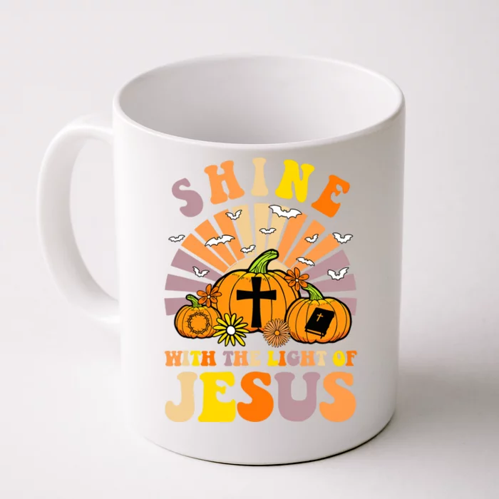 Shine With The Light Of Jesus Christian Lover Halloween Fall Front & Back Coffee Mug