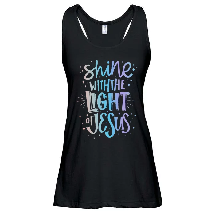 Shine with the Light of Jesus Proud Christian Ladies Essential Flowy Tank