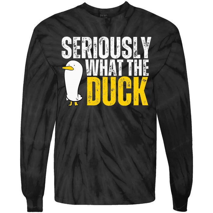 Seriously What The Duck Lover Tie-Dye Long Sleeve Shirt