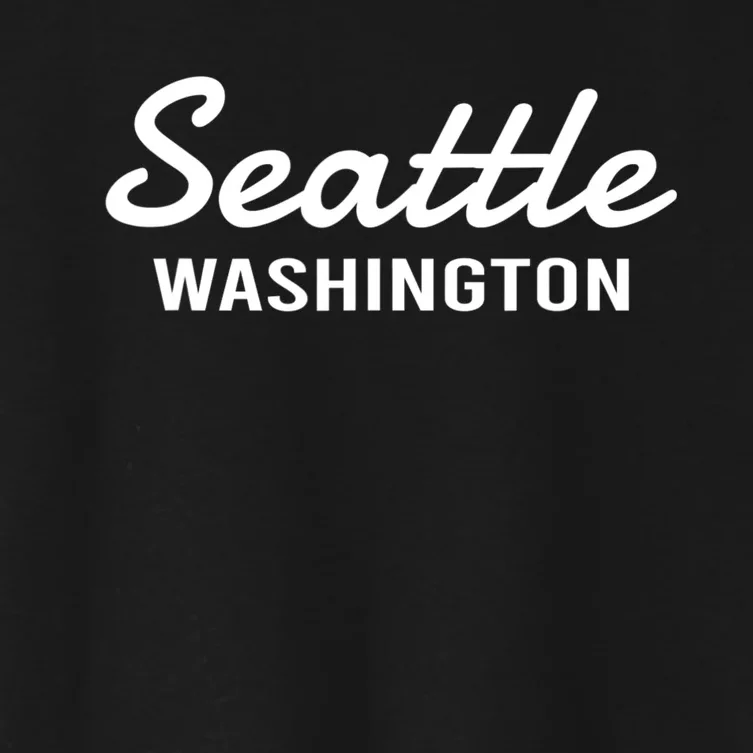 Seattle Washington Throwback Design Classic Women's Crop Top Tee