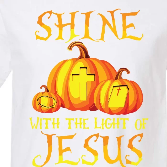 Shine With The Light Of Jesus Christian Halloween Pumpkin Garment-Dyed Heavyweight T-Shirt