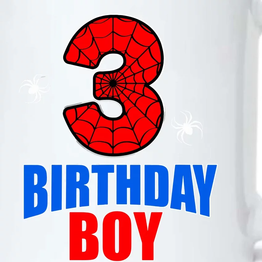 Spider Web Three 3 Years Old 3rd Birthday Boy Party Black Color Changing Mug