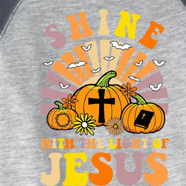 Shine With The Light Of Jesus Christian Lover Halloween Fall Toddler Fine Jersey T-Shirt