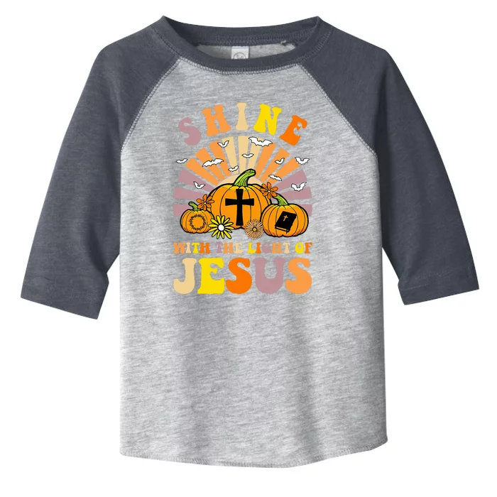 Shine With The Light Of Jesus Christian Lover Halloween Fall Toddler Fine Jersey T-Shirt