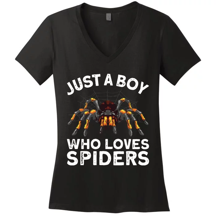 Spider Web Tarancute Spider For Boyspider Web Tarancute Spider Women's V-Neck T-Shirt