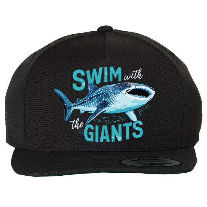 Swim With The Giants Whale Shark Wool Snapback Cap