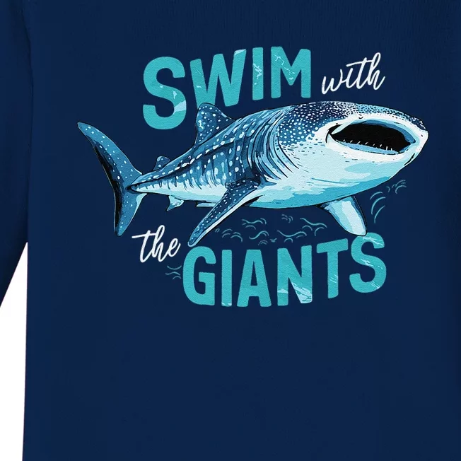 Swim With The Giants Whale Shark Baby Long Sleeve Bodysuit