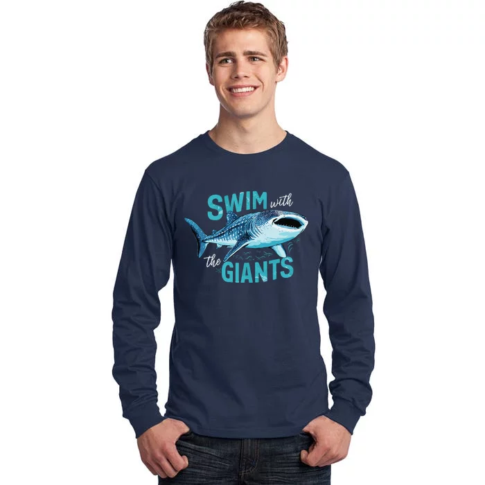 Swim With The Giants Whale Shark Tall Long Sleeve T-Shirt