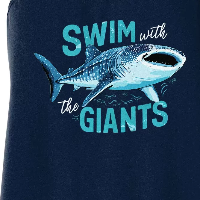 Swim With The Giants Whale Shark Women's Racerback Tank