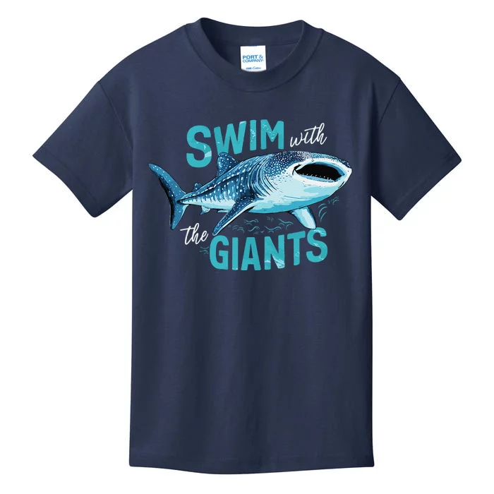 Swim With The Giants Whale Shark Kids T-Shirt