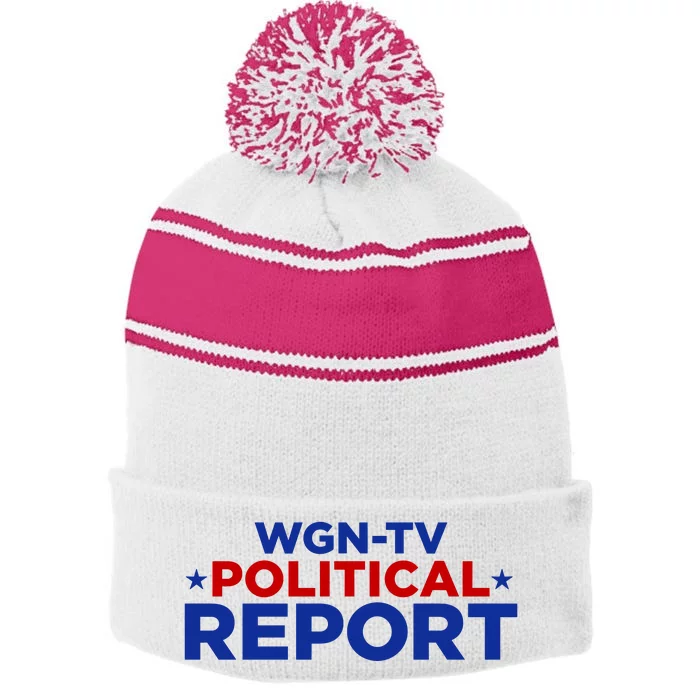 Stream Wgn Tv Political Report Stripe Pom Pom Beanie