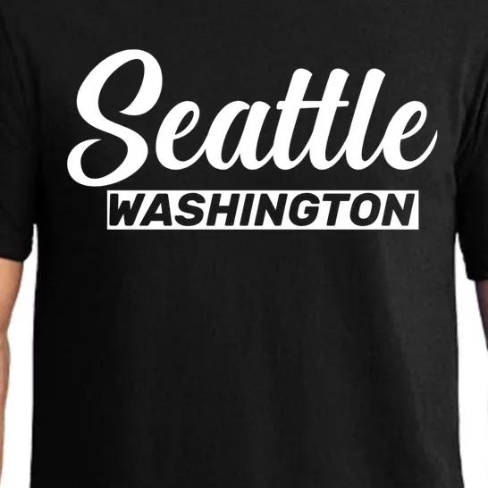 Seattle Washington Throwback Design Classic Pajama Set