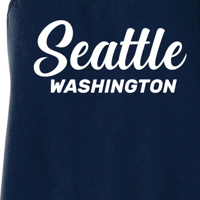 Seattle Washington Throwback Design Classic Women's Racerback Tank