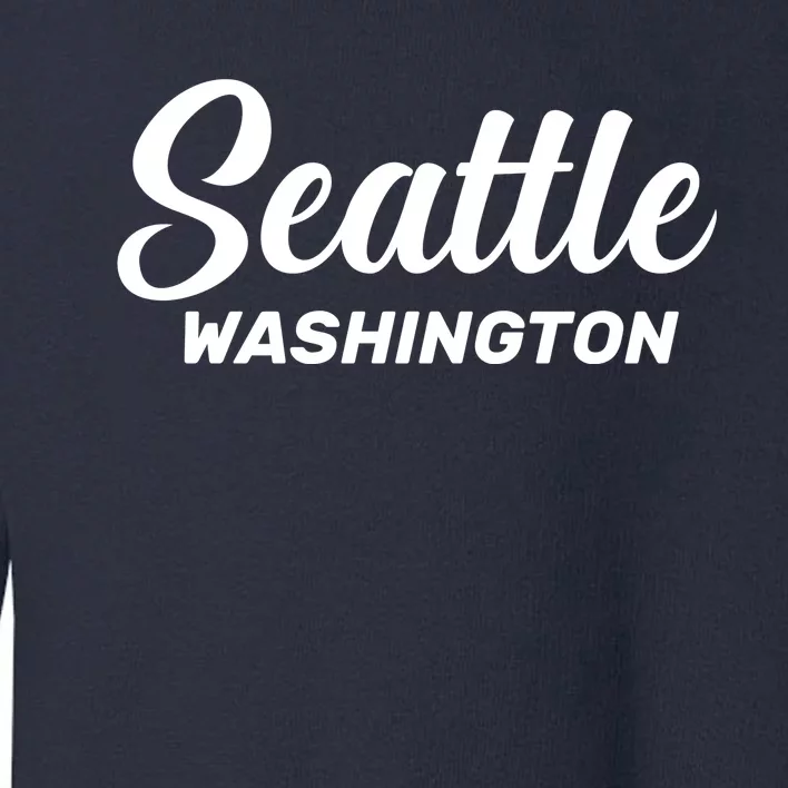 Seattle Washington Throwback Design Classic Toddler Sweatshirt