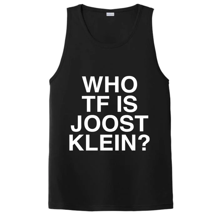 Semtipovedal Who Tf Is Joost Klein Teet Klein Performance Tank