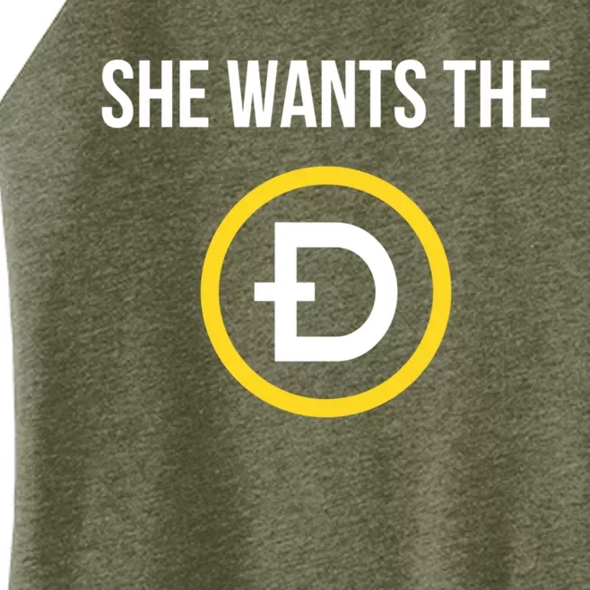 She Wants The D Dogecoin Funny Crypto Meme Cool Gift Women’s Perfect Tri Rocker Tank