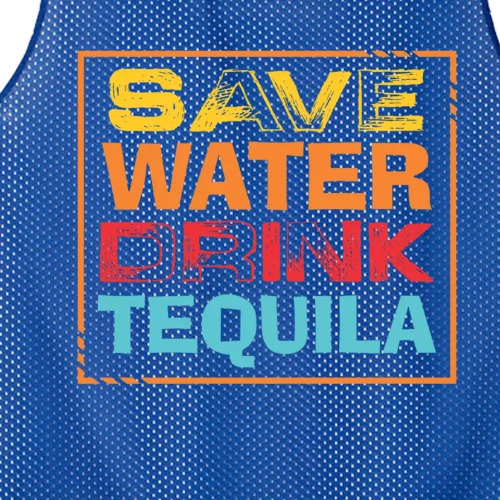 Save Water Tequila Lover Funny Cinco De Mayo Cool Gift Mesh Reversible Basketball Jersey Tank